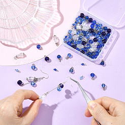 120Pcs 8 Style Glass & Acrylic Pendants&nbsp;PALLOY-SW00079