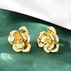 Brass Stud Earrings&nbsp;EJEW-S277-08G-B