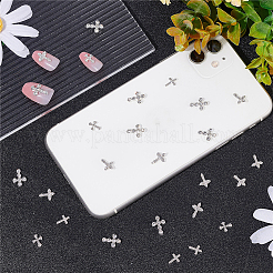 40Pcs 4 Style Alloy Rhinestone Cabochons&nbsp;MRMJ-CP0001-02