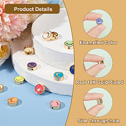 Brass Enamel Beads&nbsp;KK-PH0009-05