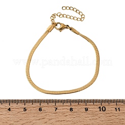 304 Stainless Steel Snake Chain Bracelets for Women&nbsp;BJEW-P389-01G