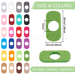 24Pcs 24 Colors Felt Wine Glass Charms&nbsp;AJEW-BC0004-20