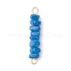 10Pcs 10 Colors Dyed Natural Freshwater Shell Nuggets Beaded Connector Charms&nbsp;PALLOY-JF04516-02