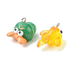 16Pcs 8 Styles Marine Series Opaque & Transparent Resin Pendants&nbsp;RESI-FS0001-46