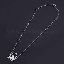 Non-Tarnish 201 Stainless Steel Pendant Necklaces&nbsp;NJEW-S105-JN512-1