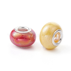 Opaque Resin European Beads&nbsp;RPDL-YW0001-10