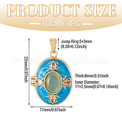 1Pc Brass Enamel Locket Pendants&nbsp;FIND-TA0010-71A