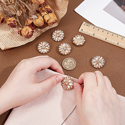 6Pcs 1-Hole Zinc Alloy Shank Buttons&nbsp;BUTT-PH0001-52G-02