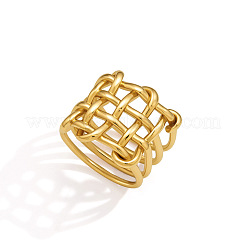 Hollow 304 Stainless Steel Finger Rings for Women&nbsp;WG833FA-01