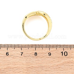Brass Micro Pave Clear Cubic Zirconia Rings for Women&nbsp;RJEW-U047-22G