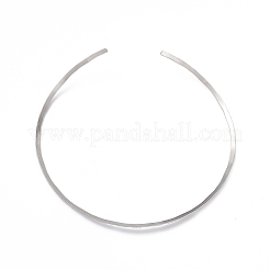 Non-Tarnish 304 Stainless Steel Textured Wire Necklace Making&nbsp;STAS-B036-04P