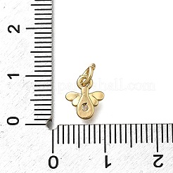 Brass Micro Pave Clear Cubic Zirconia Pendants&nbsp;ZIRC-I070-034G