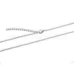 Non-Tarnish 304 Stainless Steel Cable Chain Necklace&nbsp;STAS-T040-PJ206-55