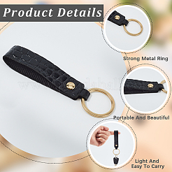 12Pcs 3 Colors PU Leather Keychain&nbsp;KEYC-CL0001-18