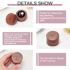 Column Wooden Couple Ring Boxes&nbsp;OBOX-WH0001-05