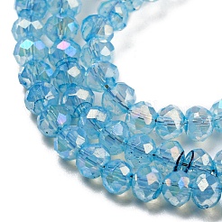Transparent Baking Paint Glass Beads Strands&nbsp;DGLA-F002-02B-04