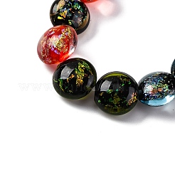 Handmade Dichroic Foil Glass Beads Strands&nbsp;DICH-U001-11J