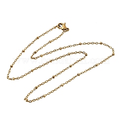 1.5MM Women's 304 Stainless Steel Satellite Chains Necklaces&nbsp;NJEW-A067-01G