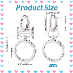 4Pcs Zinc Alloy Swivel Clasps&nbsp;FIND-CP0003-19P