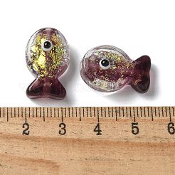 Handmade Foil Lampwork Fish Beads&nbsp;FOIL-Z001-01H