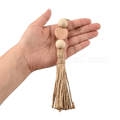 5Pcs Wood Hanging Ornaments&nbsp;HJEW-YW00495