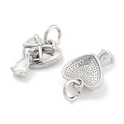 Brass with Clear Cubic Zirconia Charms&nbsp;KK-P271-27P