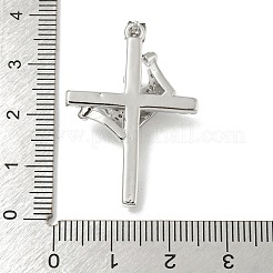 Rack Plating Brass Micro Pave Cubic Zirconia Pendants&nbsp;KK-F869-10P