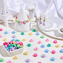 400Pcs Two Tone Opaque Acrylic Beads&nbsp;SACR-PA0001-19