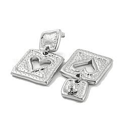 Tarnish Resistant 304 Stainless Steel Dangle Stud Earrings&nbsp;EJEW-M233-13P
