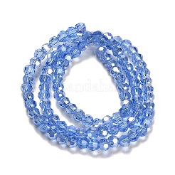 Electroplate Glass Beads Strands&nbsp;EGLA-R016-4m-17