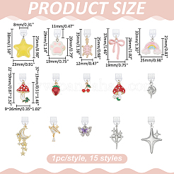 15Pcs Plastic Mobile Dustproof Plugs&nbsp;HJEW-ME00128