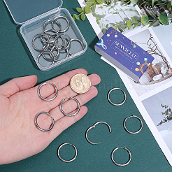 12 Pairs 202 Stainless Steel Huggie Hoop Earrings&nbsp;EJEW-SC0002-02