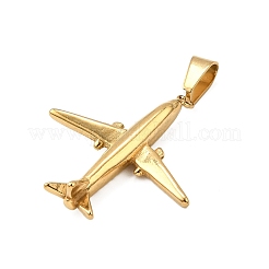 Airplane 304 Stainless Steel Pendants&nbsp;STAS-M121-10G