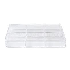 6 Grids Plastic Bead Containers with Cover&nbsp;CON-K002-03B