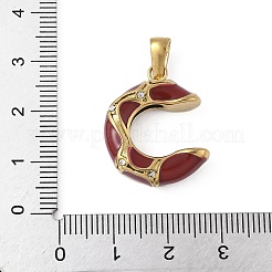 304 Stainless Steel Rhinestone Pendants&nbsp;STAS-P408-16G