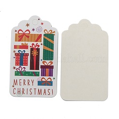 Rectangle Christmas Theme Kraft Paper Cord Display Cards&nbsp;CDIS-K003-02E