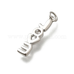 Brass Micro Pave Cubic Zirconia Charms&nbsp;KK-P295-48P