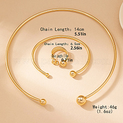 Iron Cuff Bangle & Rings & Collar Necklaces Sets for Women&nbsp;FS-WG38B2A-01