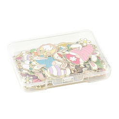 24Pcs 12 Styles Easter Rabbit Gnome Alloy Enamel Pendants&nbsp;ENAM-FS0003-99