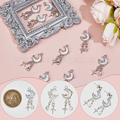 12Pcs 3 Colors Alloy Glass Pendants&nbsp;FIND-SC0021-07