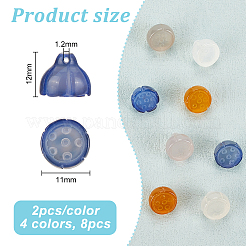 8Pcs 4 Colors Natural Agate Lotus Pod Charms&nbsp;G-OC0004-72