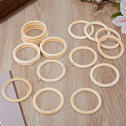 Unfinished Schima Wood Rings for DIY Accessories&nbsp;WOOD-WH0002-65C