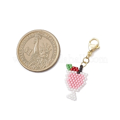 Handmade Glass Seed Beaded Pendant Decorations&nbsp;HJEW-MZ00356-05