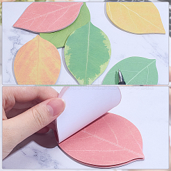 6Pcs 6 Colors Leaf Paper Pad Sticky Notes&nbsp;AJEW-ME0001-25