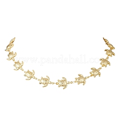 Ocean 304 Stainless Steel Turtle Link Chain Necklaces for Women&nbsp;NJEW-JN05928