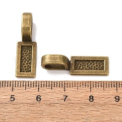 Tibetan Style Alloy Glue-on Flat Pad Bails&nbsp;LS-TIBE-4710-AB-NR