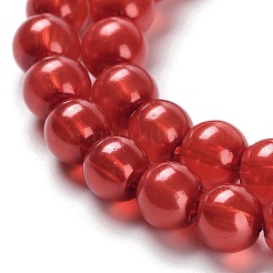 Baking Paint Pearlized Glass Pearl Round Bead Strands&nbsp;HY-XCP0001-13B