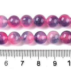 Dyed Natural White Jade Beads Strands&nbsp;G-T138-8mm-210-17