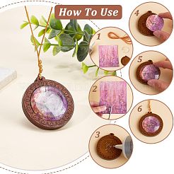 DIY Flat Round Pendant Necklace Making Kit&nbsp;DIY-CA0004-84