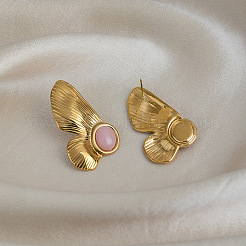 304 Stainless Steel Natural Gemstone Stud Earrings for Women&nbsp;AI1548